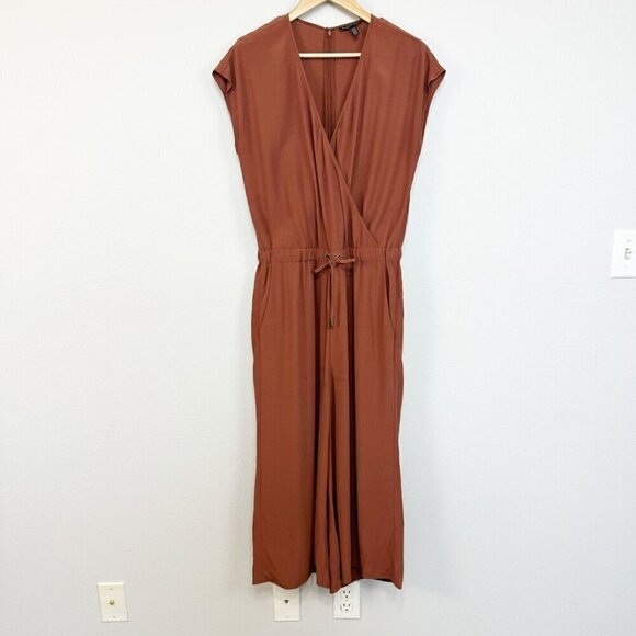 Eileen Fisher Women's Wide Leg Crepe Relaxed Fit Jumpsuit Size XS - Picture 1 of 16